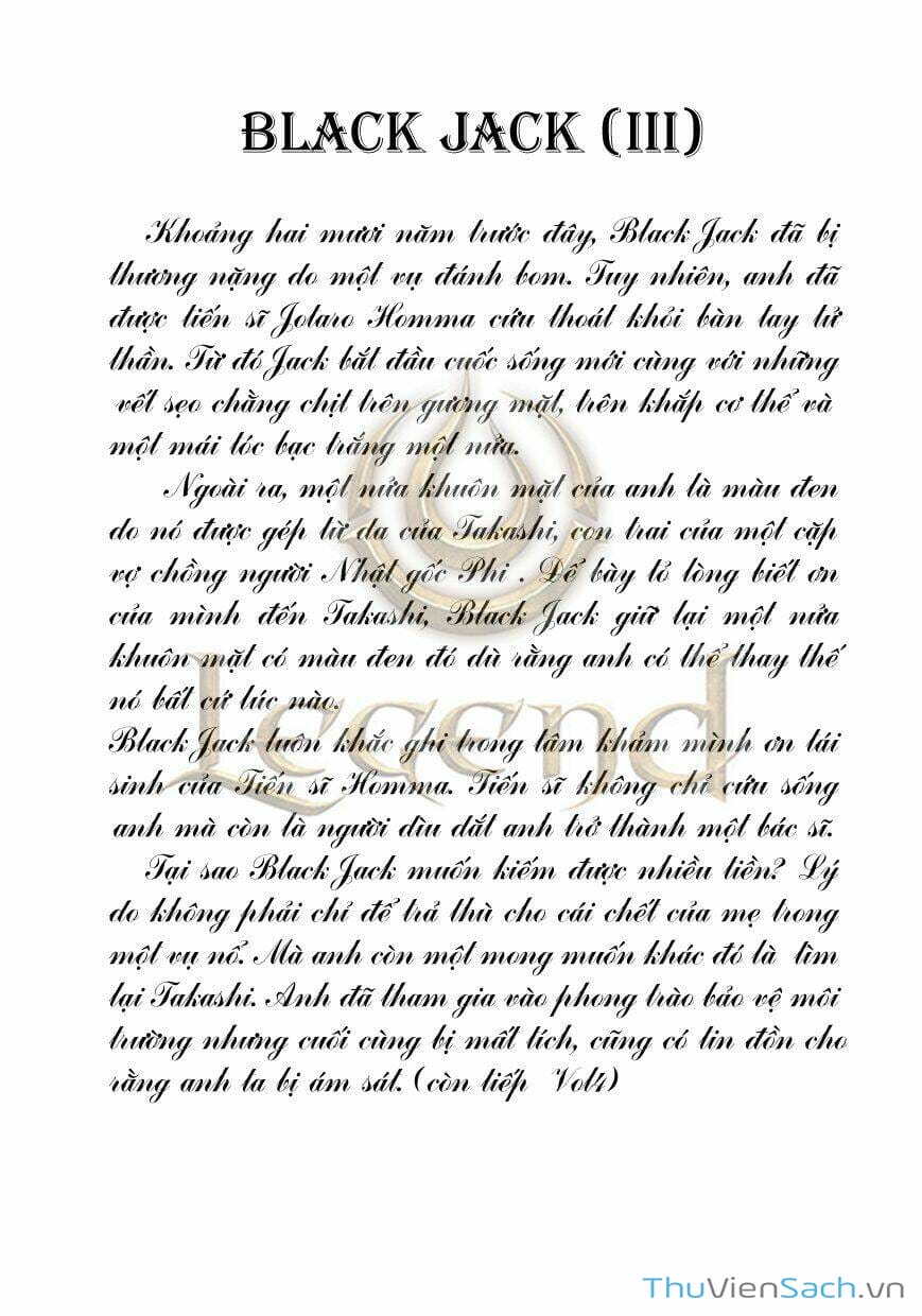 Truyện Tranh Bác Sĩ Quái Dị - Black Jack trang 3