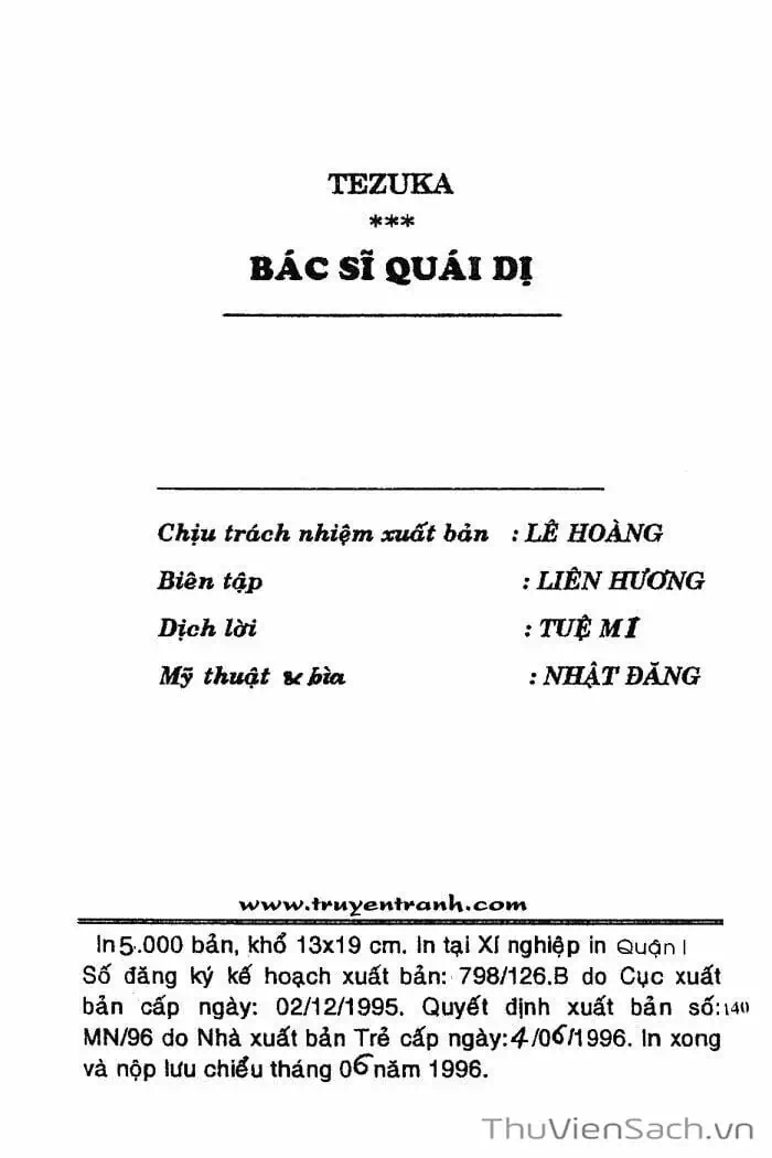 Truyện Tranh Bác Sĩ Quái Dị - Black Jack trang 3