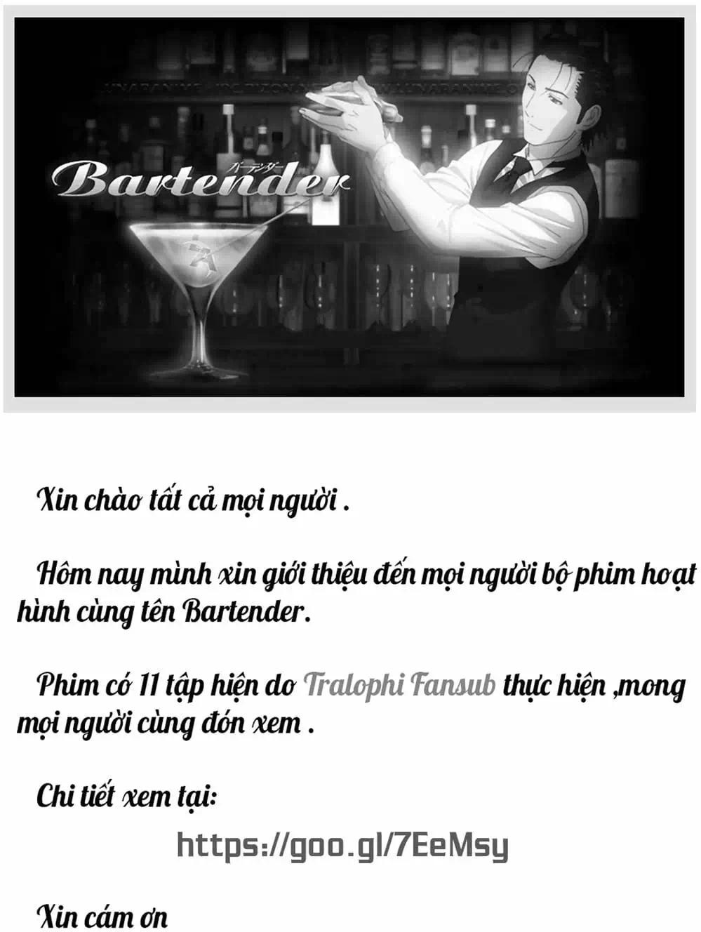 Truyện Tranh Bartender - Người Pha Chế Rượu trang 3