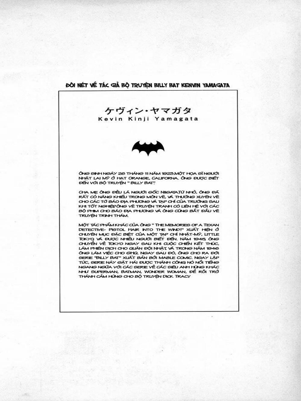 Truyện Tranh Billy Bat trang 7