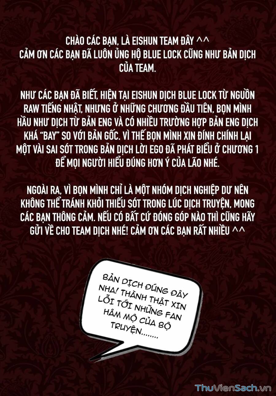 Truyện Tranh Tiền Đạo Số 1 - Blue Lock trang 6