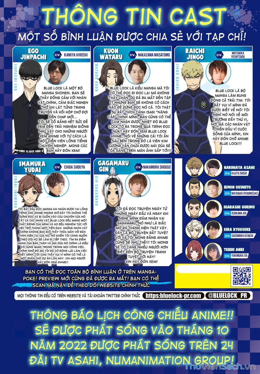 Truyện Tranh Tiền Đạo Số 1 - Blue Lock trang 6