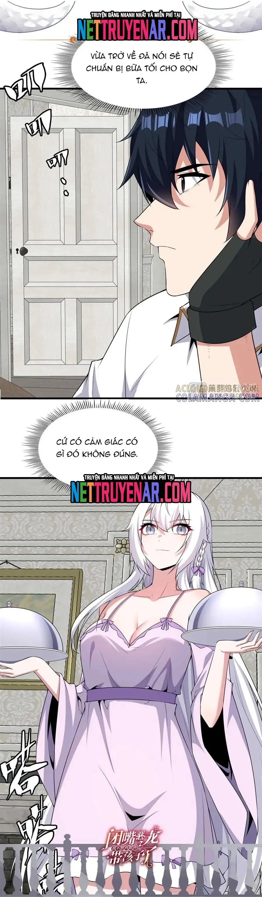 Truyện Tranh Im Miệng Đi Ác Long Ta Không Muốn Cùng Ngươi Trông Trẻ Đâu! trang 4