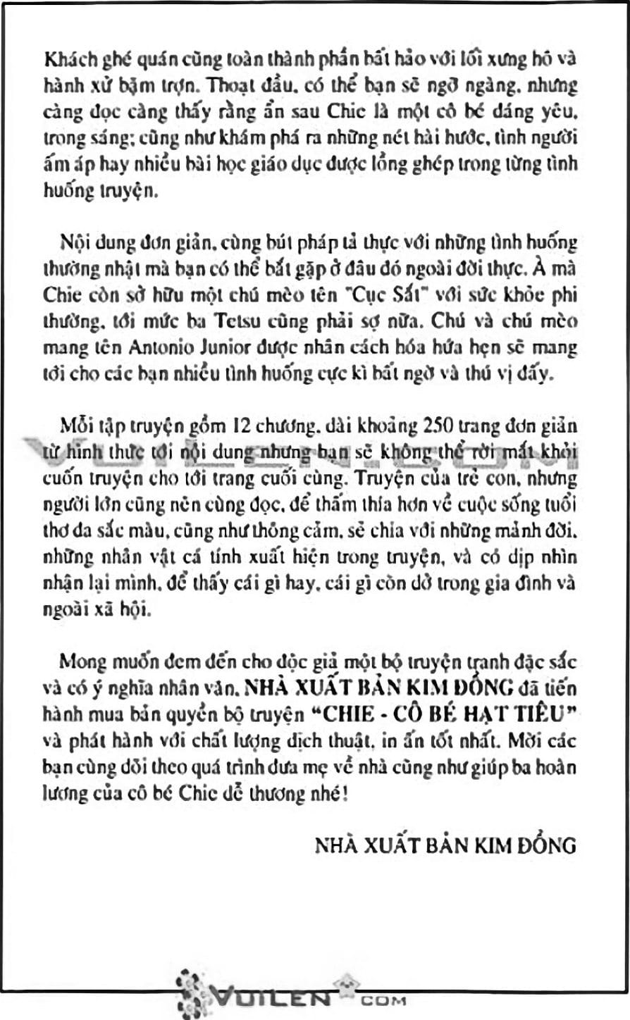 Truyện Tranh Chie - Cô Bé Hạt Tiêu trang 2