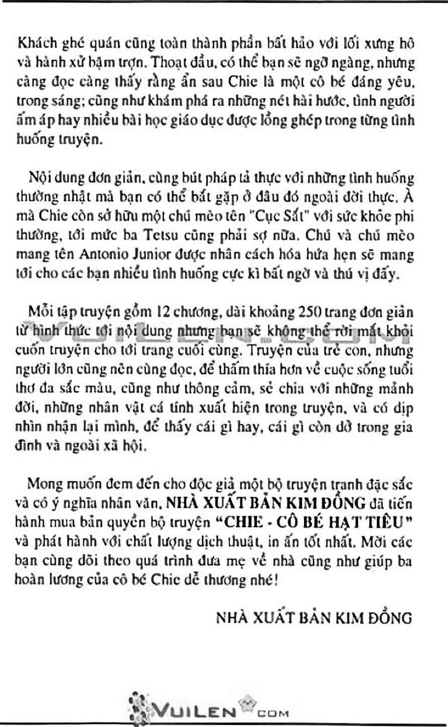 Truyện Tranh Chie - Cô Bé Hạt Tiêu trang 2