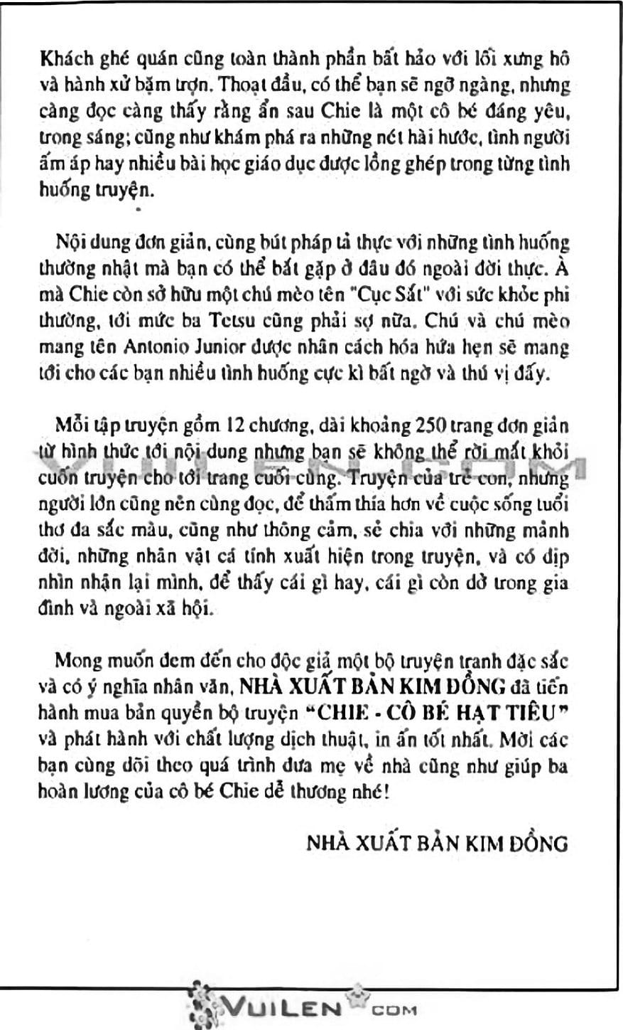 Truyện Tranh Chie - Cô Bé Hạt Tiêu trang 2