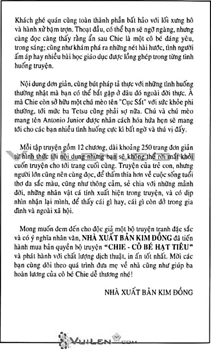 Truyện Tranh Chie - Cô Bé Hạt Tiêu trang 2