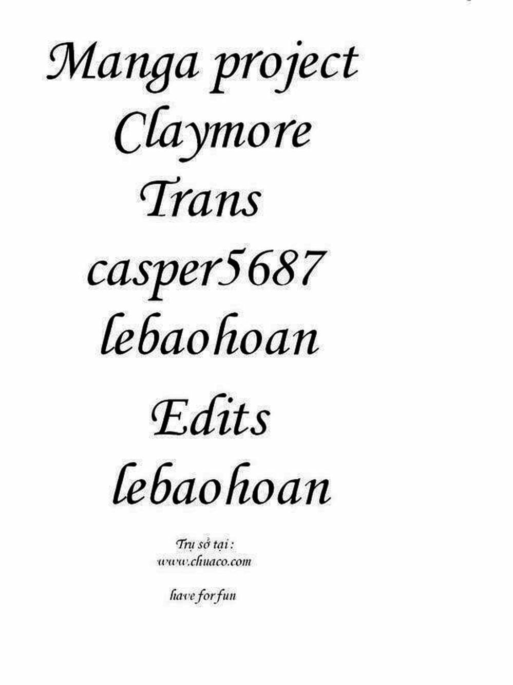 Truyện Tranh Claymore Mắt Bạc trang 4