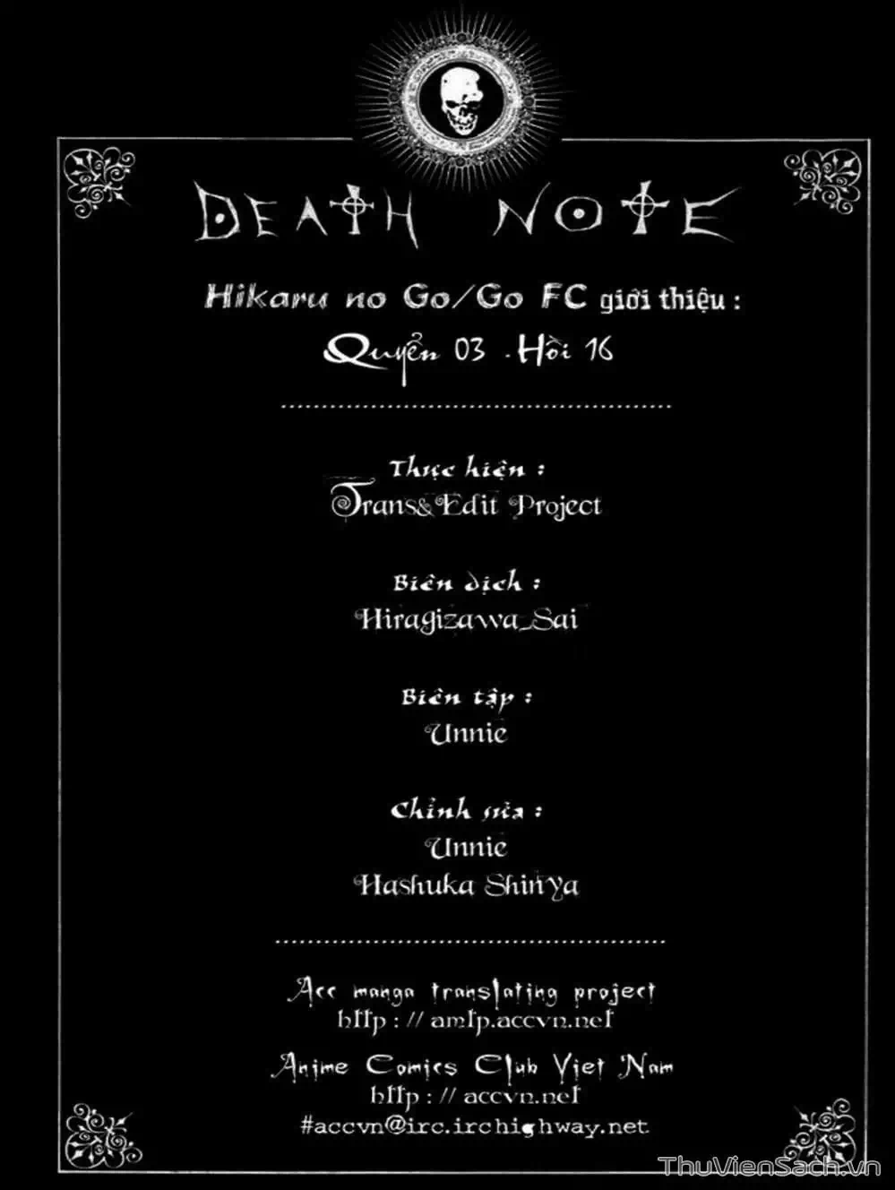 Truyện Tranh Cuốn Sổ Thiên Mệnh - Death Note trang 3
