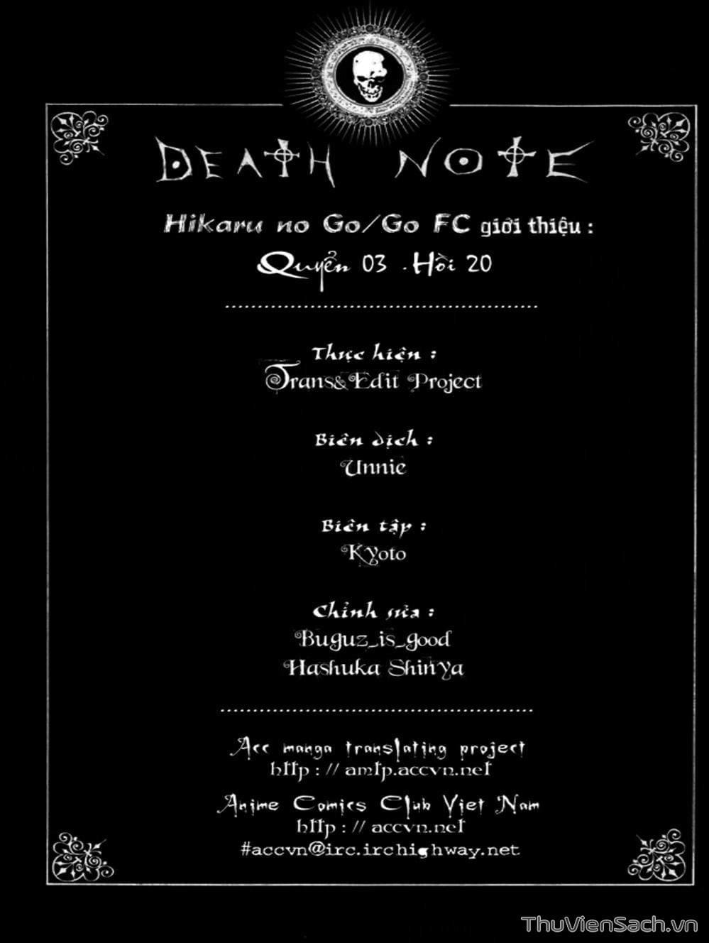 Truyện Tranh Cuốn Sổ Thiên Mệnh - Death Note trang 440