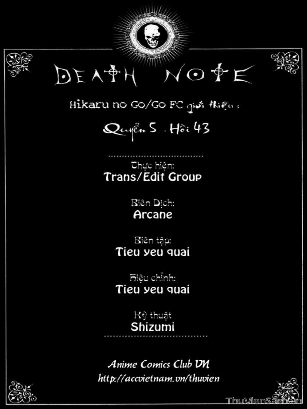Truyện Tranh Cuốn Sổ Thiên Mệnh - Death Note trang 3