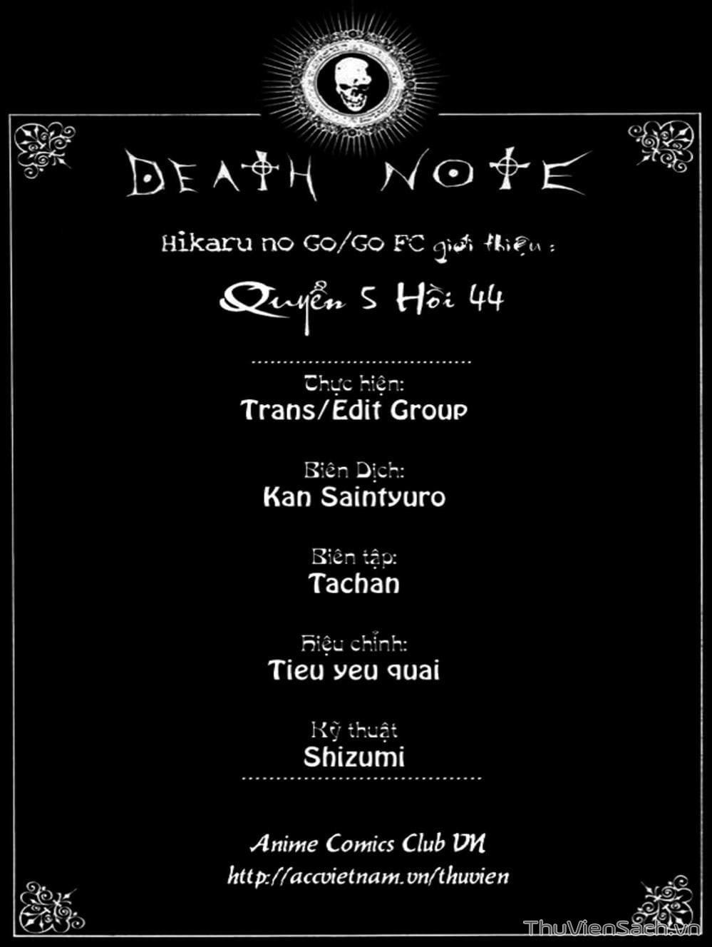 Truyện Tranh Cuốn Sổ Thiên Mệnh - Death Note trang 3