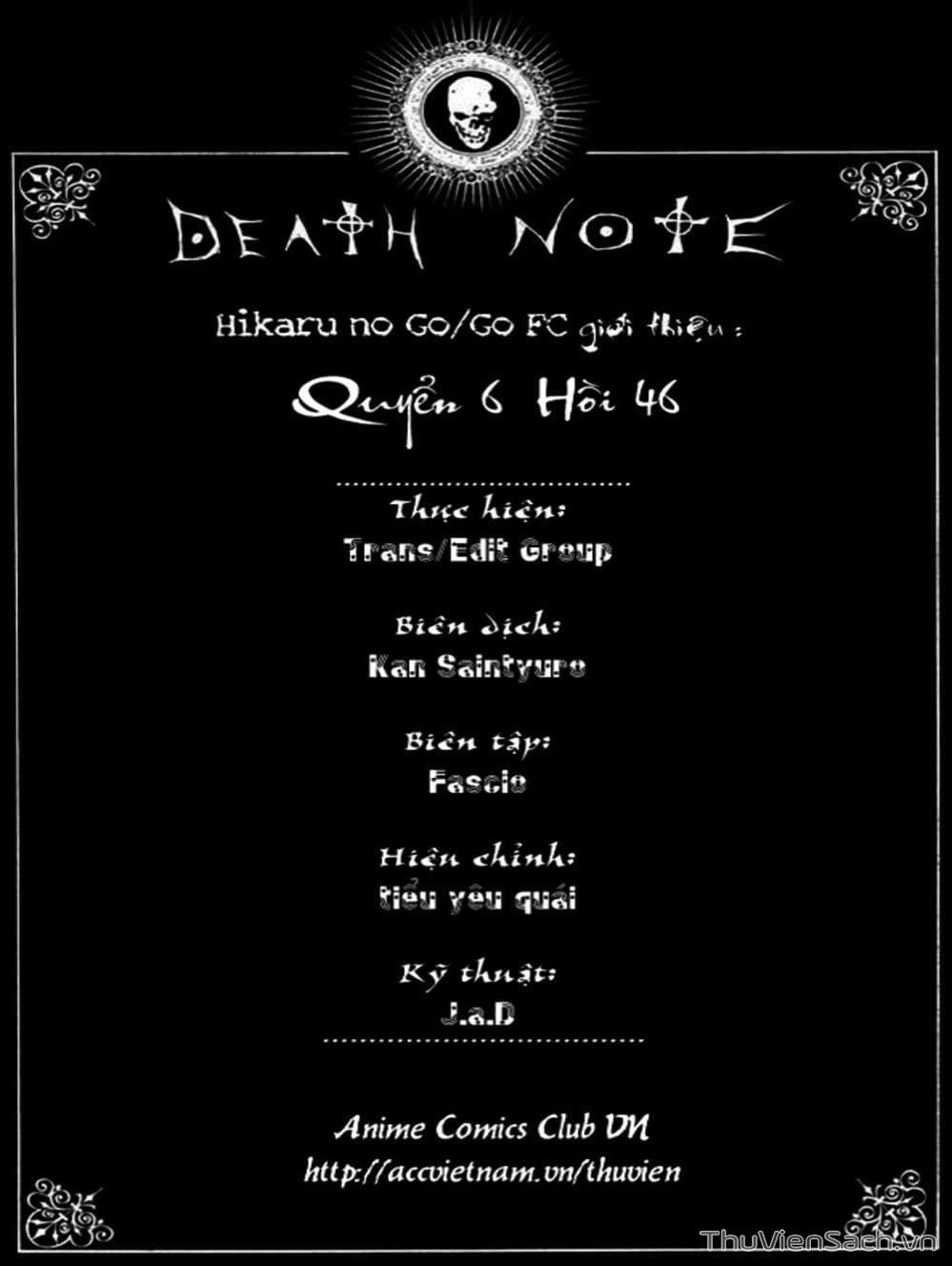Truyện Tranh Cuốn Sổ Thiên Mệnh - Death Note trang 3