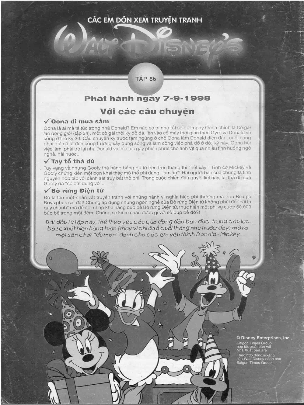Truyện Tranh Donald Và Bạn Hữu trang 2