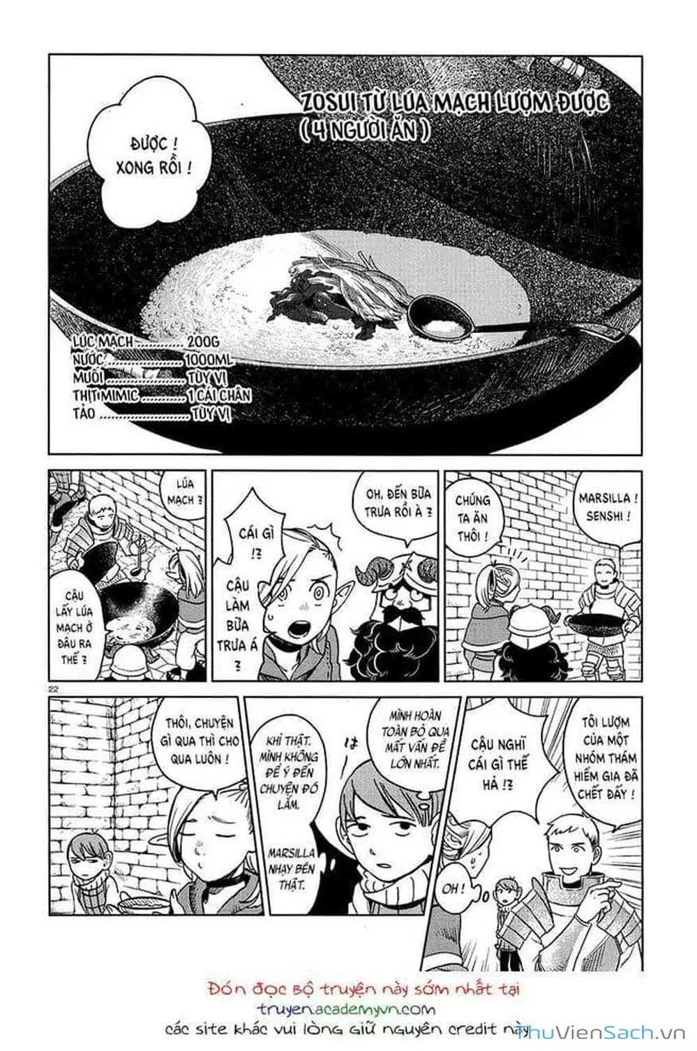 Truyện Tranh Mỹ Vị Hầm Ngục - Dungeon Meshi trang 4