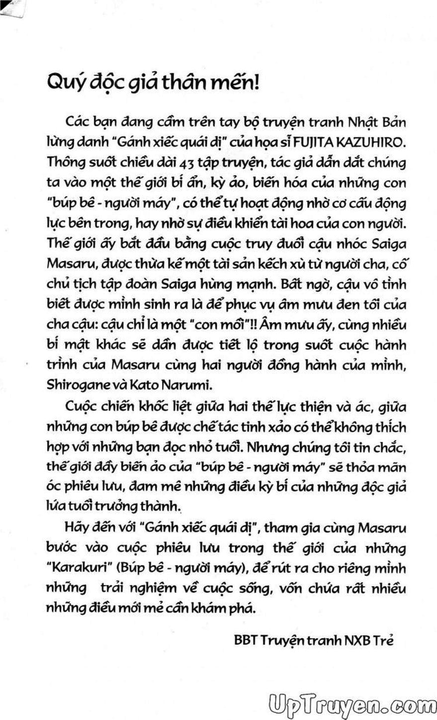 Truyện Tranh Gánh Xiếc Quái Dị - Karakuri Circus trang 5