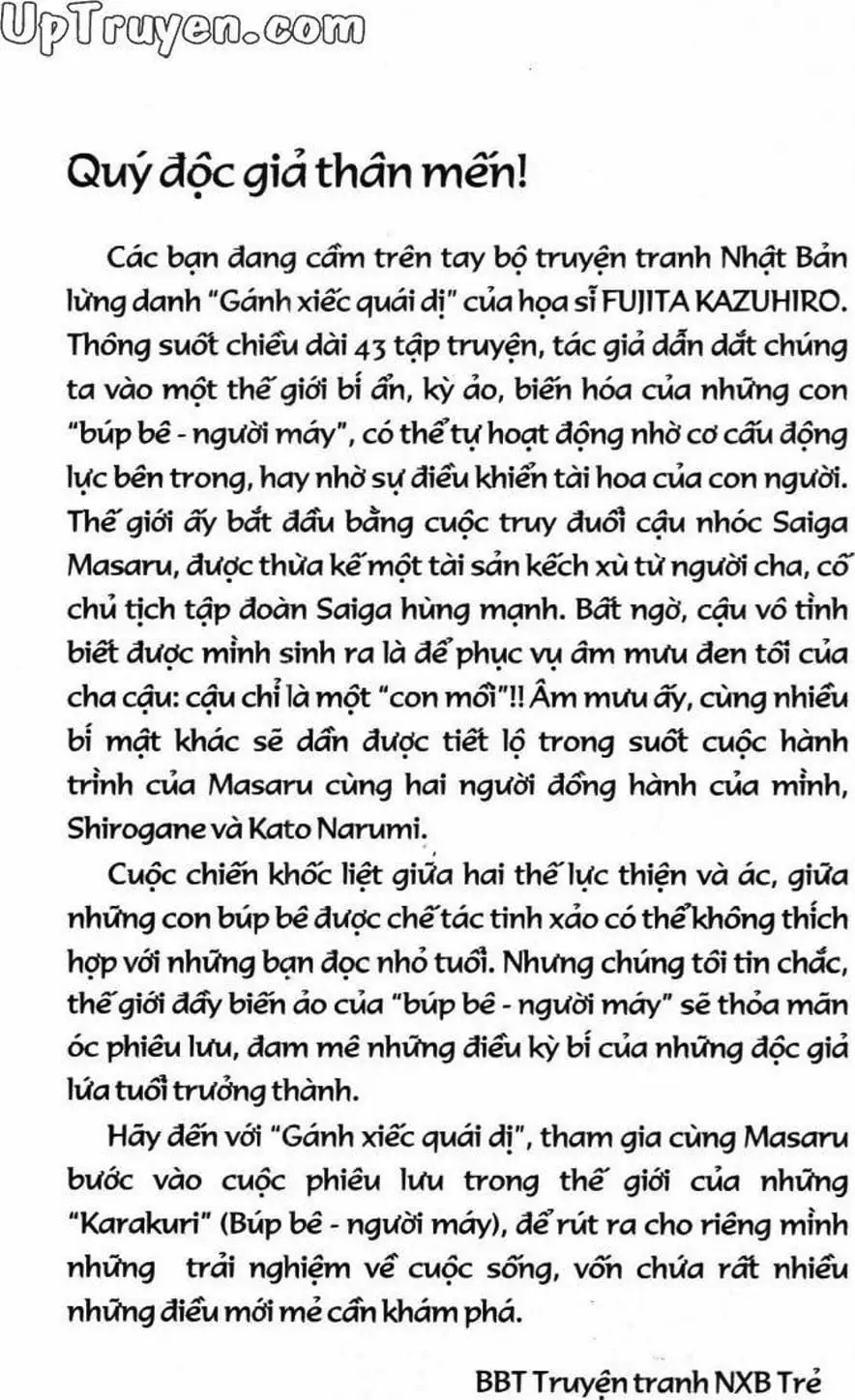 Truyện Tranh Gánh Xiếc Quái Dị - Karakuri Circus trang 5