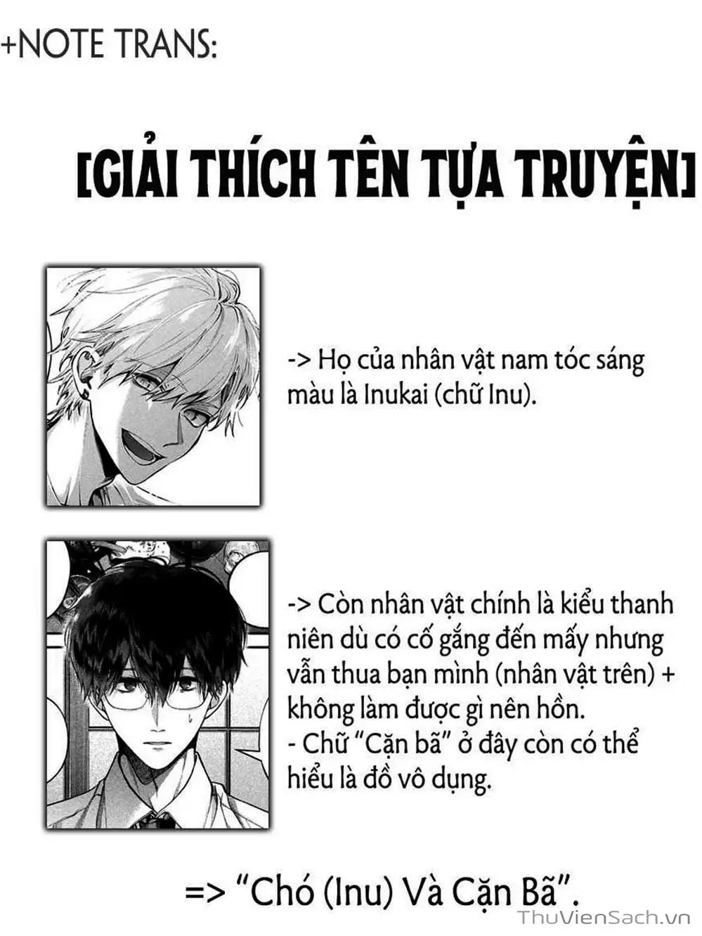 Truyện Tranh Chó Và Cặn Bã - Inu To Kuzu trang 5