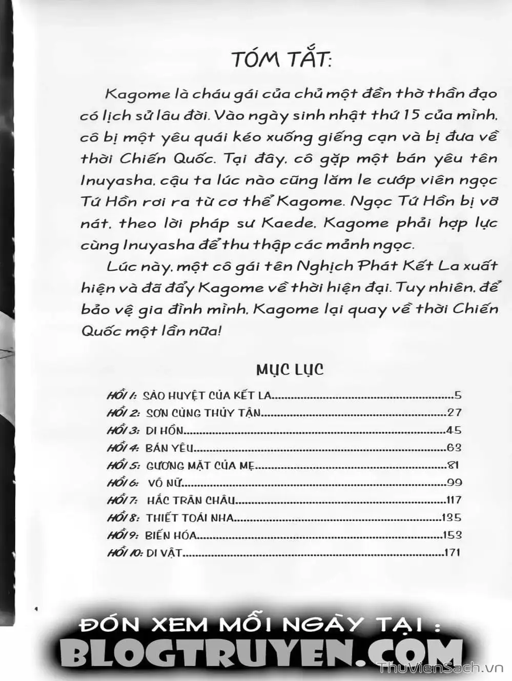 Truyện Tranh Khuyển Dạ Xoa - Inuyasha trang 5