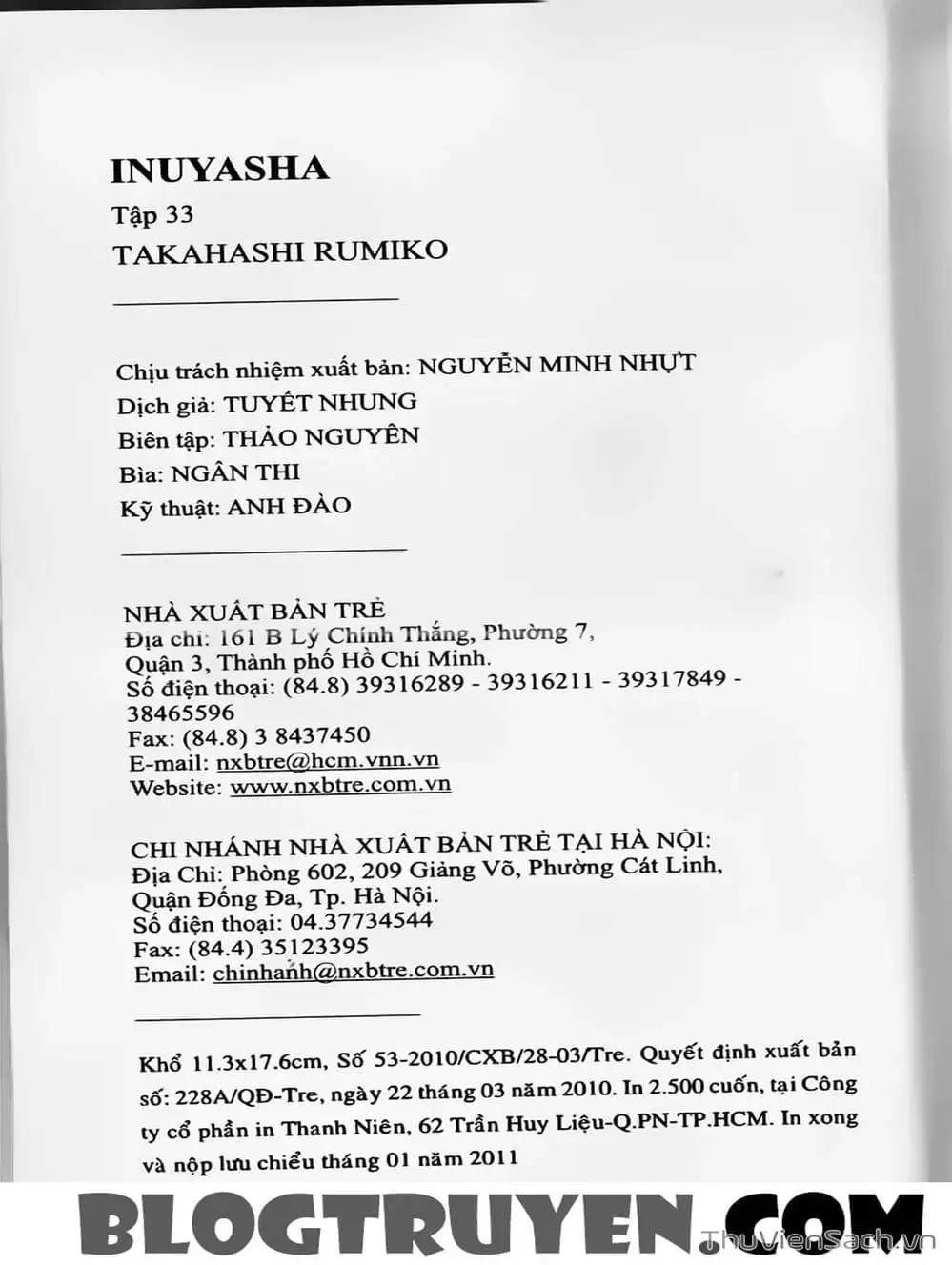 Truyện Tranh Khuyển Dạ Xoa - Inuyasha trang 5