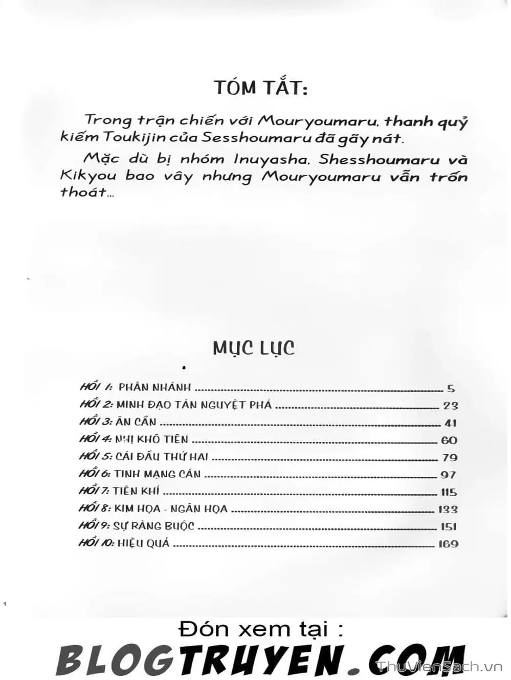 Truyện Tranh Khuyển Dạ Xoa - Inuyasha trang 5