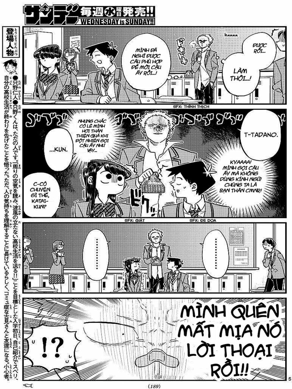 Truyện Tranh Komi Không Thể Giao Tiếp - Komi San Wa Komyusho Desu trang 5