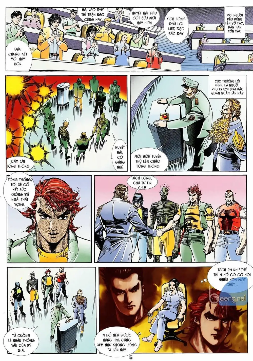 Truyện Tranh Long Hổ 5 Thế trang 8