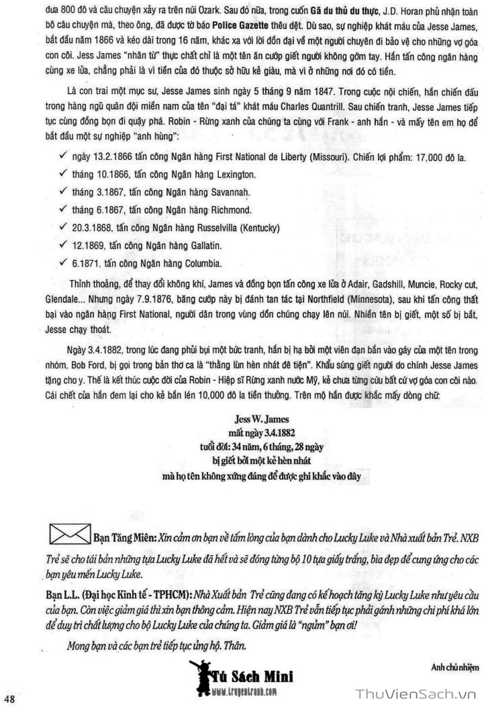 Truyện Tranh Cuộc Phiêu Lưu Kỳ Thú Của Lucky Luke trang 3