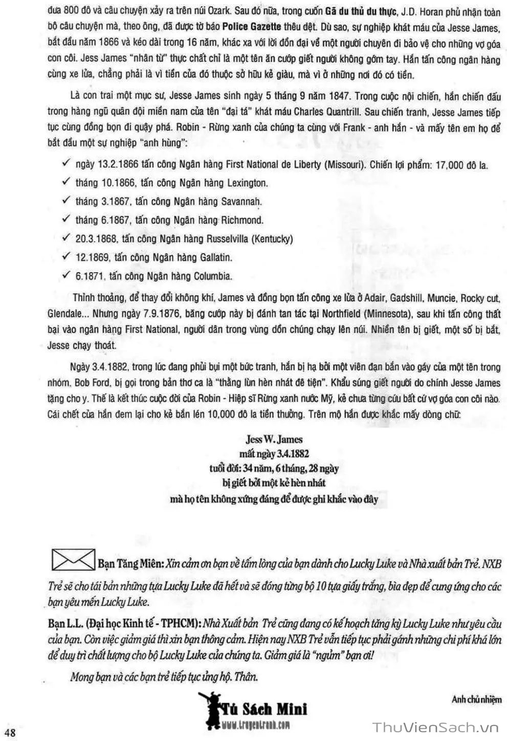 Truyện Tranh Cuộc Phiêu Lưu Kỳ Thú Của Lucky Luke trang 3