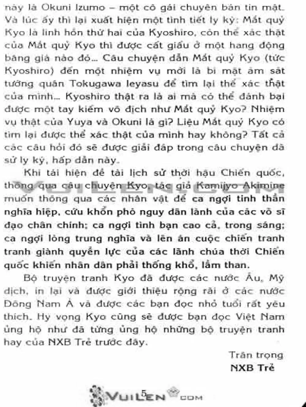 Truyện Tranh Mắt Quỷ Kyo - Samurai Deeper Kyo trang 3