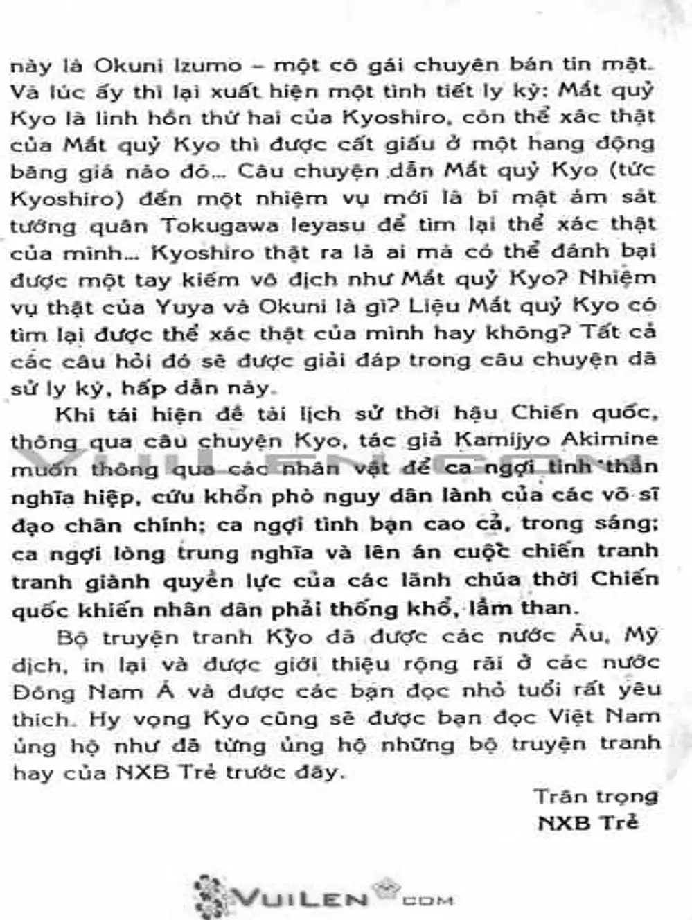 Truyện Tranh Mắt Quỷ Kyo - Samurai Deeper Kyo trang 3