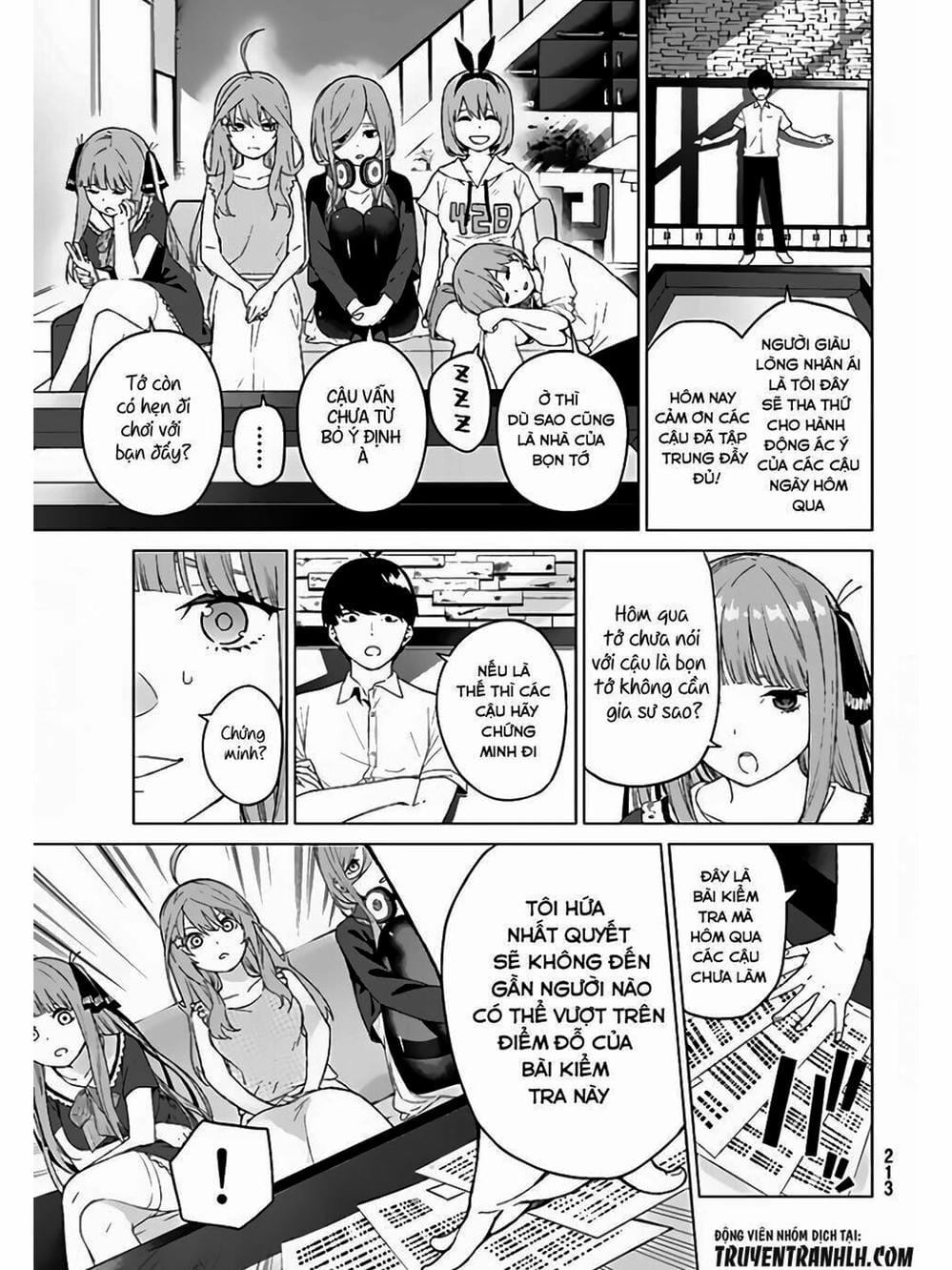 Truyện Tranh Nhà Có 5 Nàng Dâu - Gotoubun No Hanayome trang 6