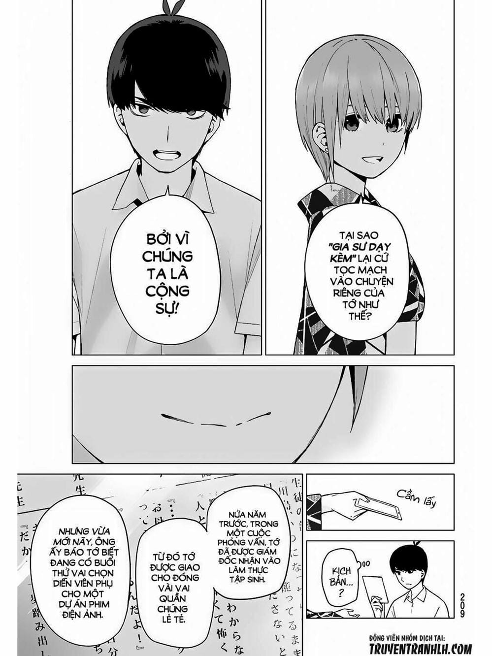 Truyện Tranh Nhà Có 5 Nàng Dâu - Gotoubun No Hanayome trang 6