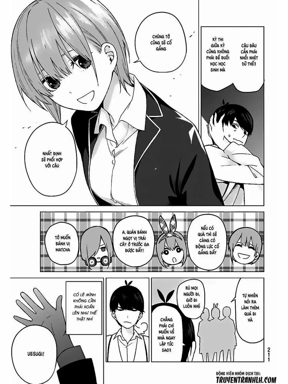 Truyện Tranh Nhà Có 5 Nàng Dâu - Gotoubun No Hanayome trang 6