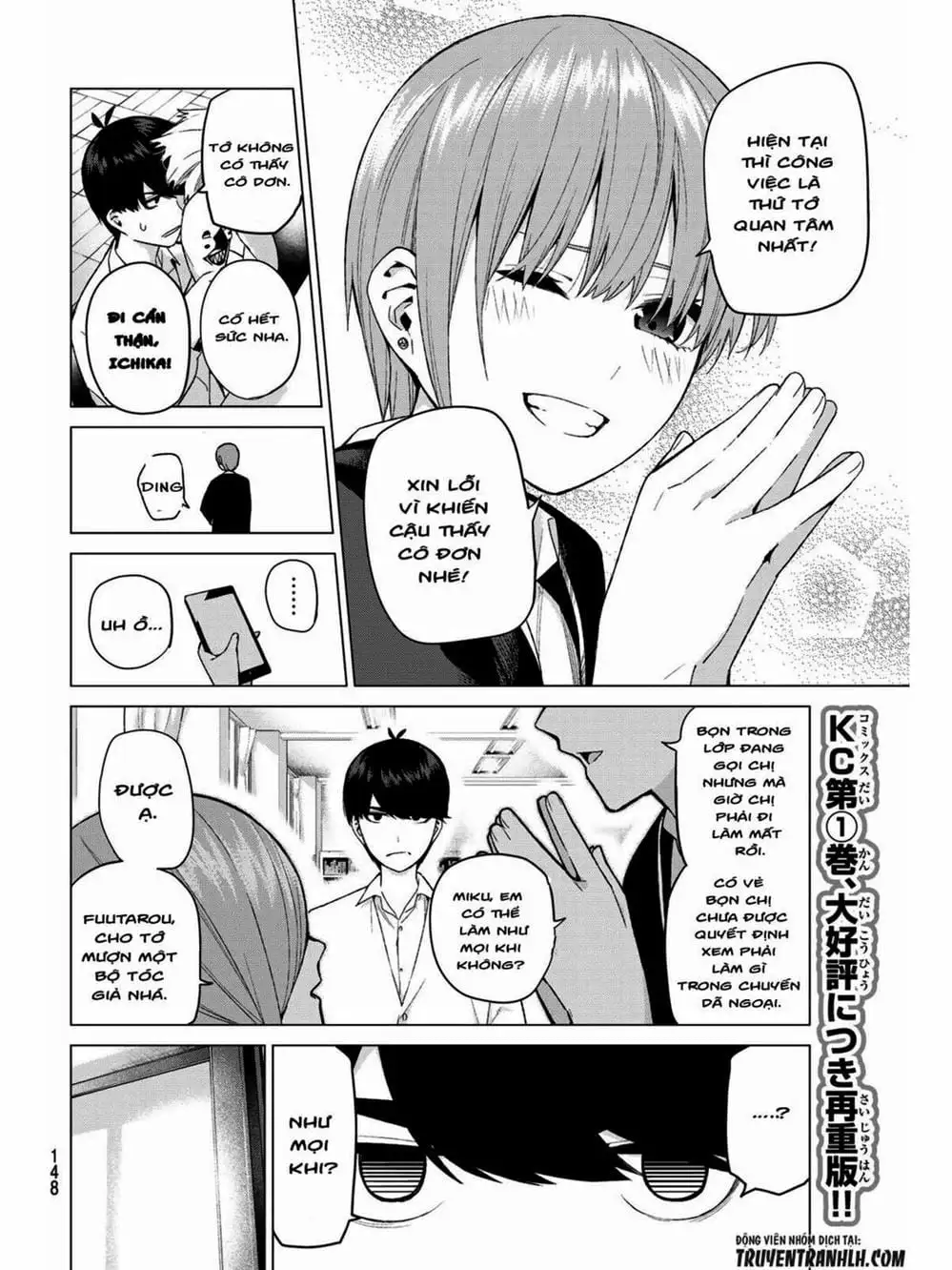 Truyện Tranh Nhà Có 5 Nàng Dâu - Gotoubun No Hanayome trang 6