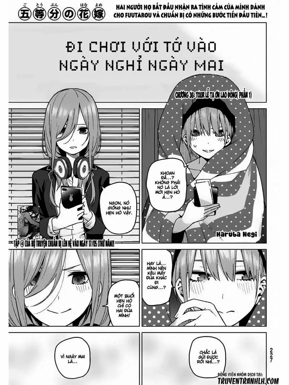 Truyện Tranh Nhà Có 5 Nàng Dâu - Gotoubun No Hanayome trang 6