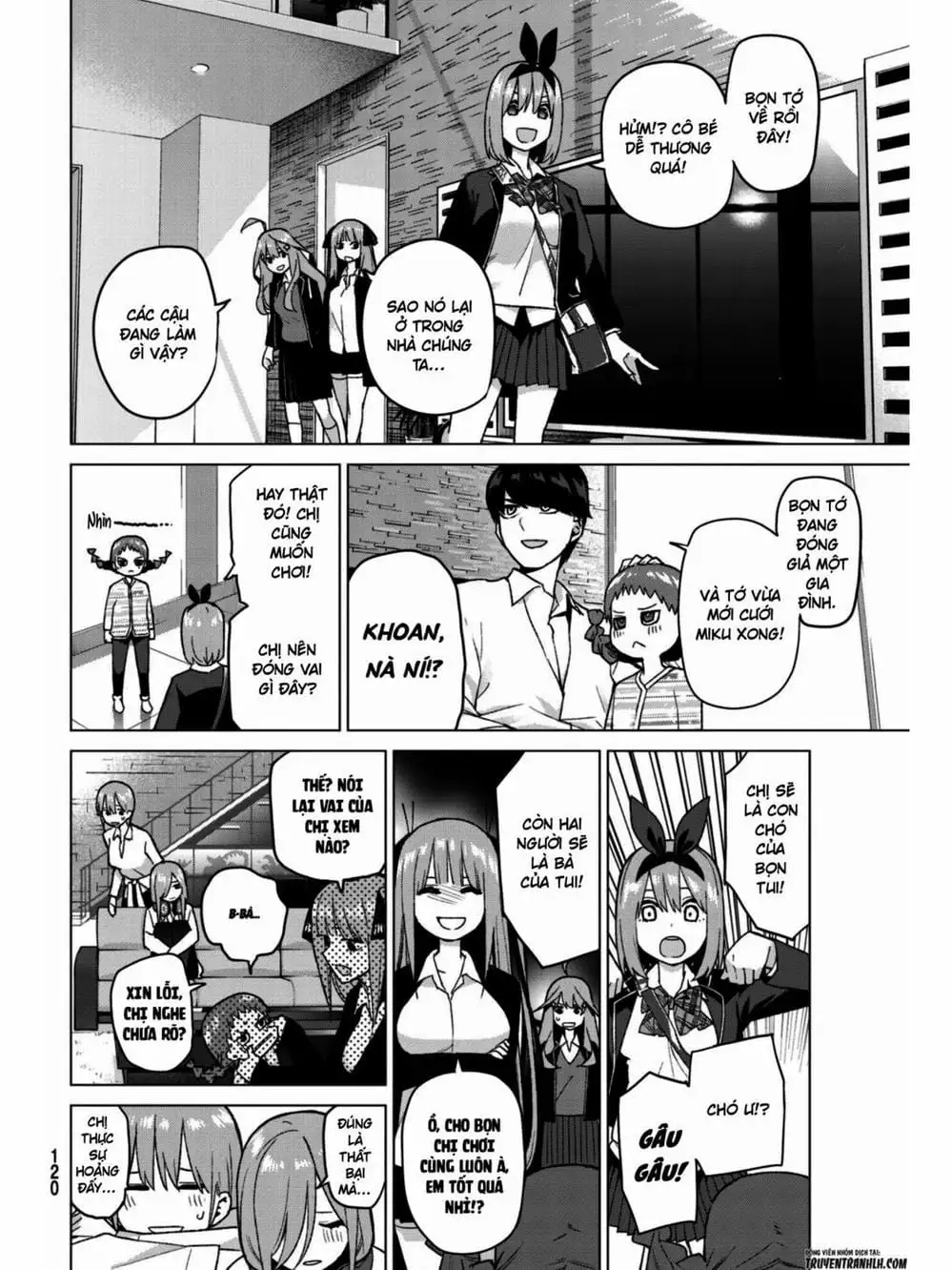 Truyện Tranh Nhà Có 5 Nàng Dâu - Gotoubun No Hanayome trang 6