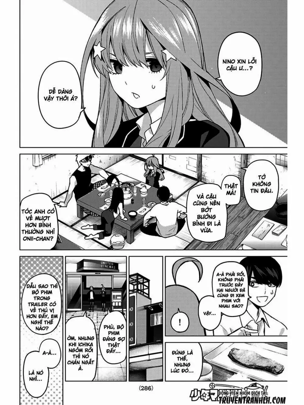 Truyện Tranh Nhà Có 5 Nàng Dâu - Gotoubun No Hanayome trang 6