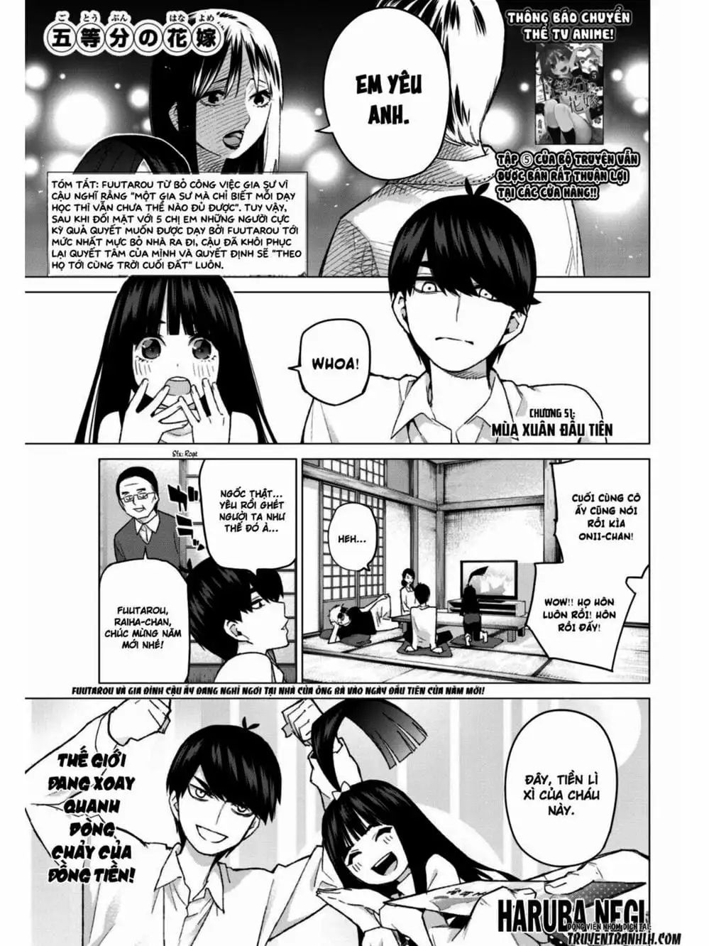 Truyện Tranh Nhà Có 5 Nàng Dâu - Gotoubun No Hanayome trang 6