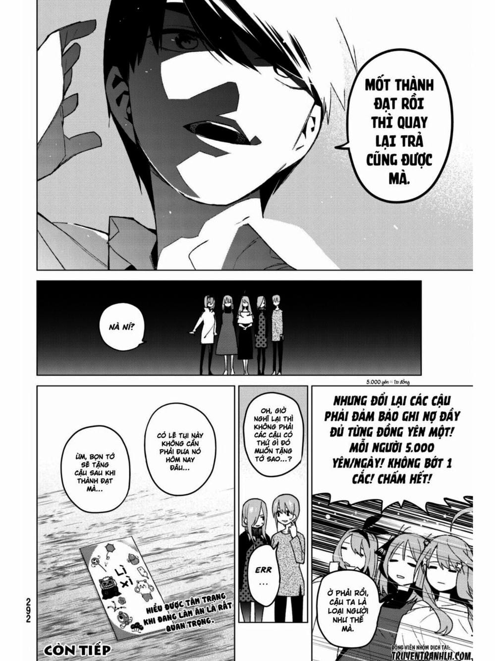 Truyện Tranh Nhà Có 5 Nàng Dâu - Gotoubun No Hanayome trang 6