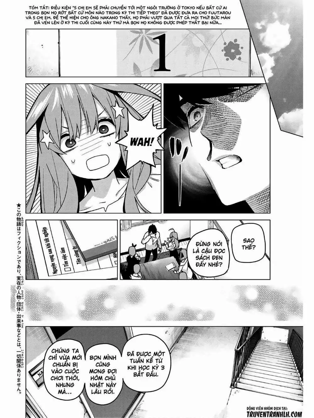 Truyện Tranh Nhà Có 5 Nàng Dâu - Gotoubun No Hanayome trang 6