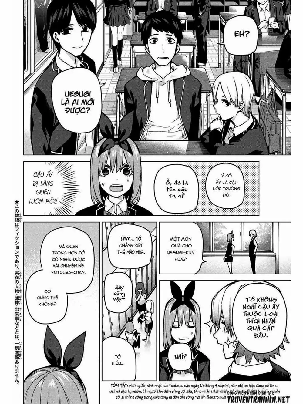 Truyện Tranh Nhà Có 5 Nàng Dâu - Gotoubun No Hanayome trang 6