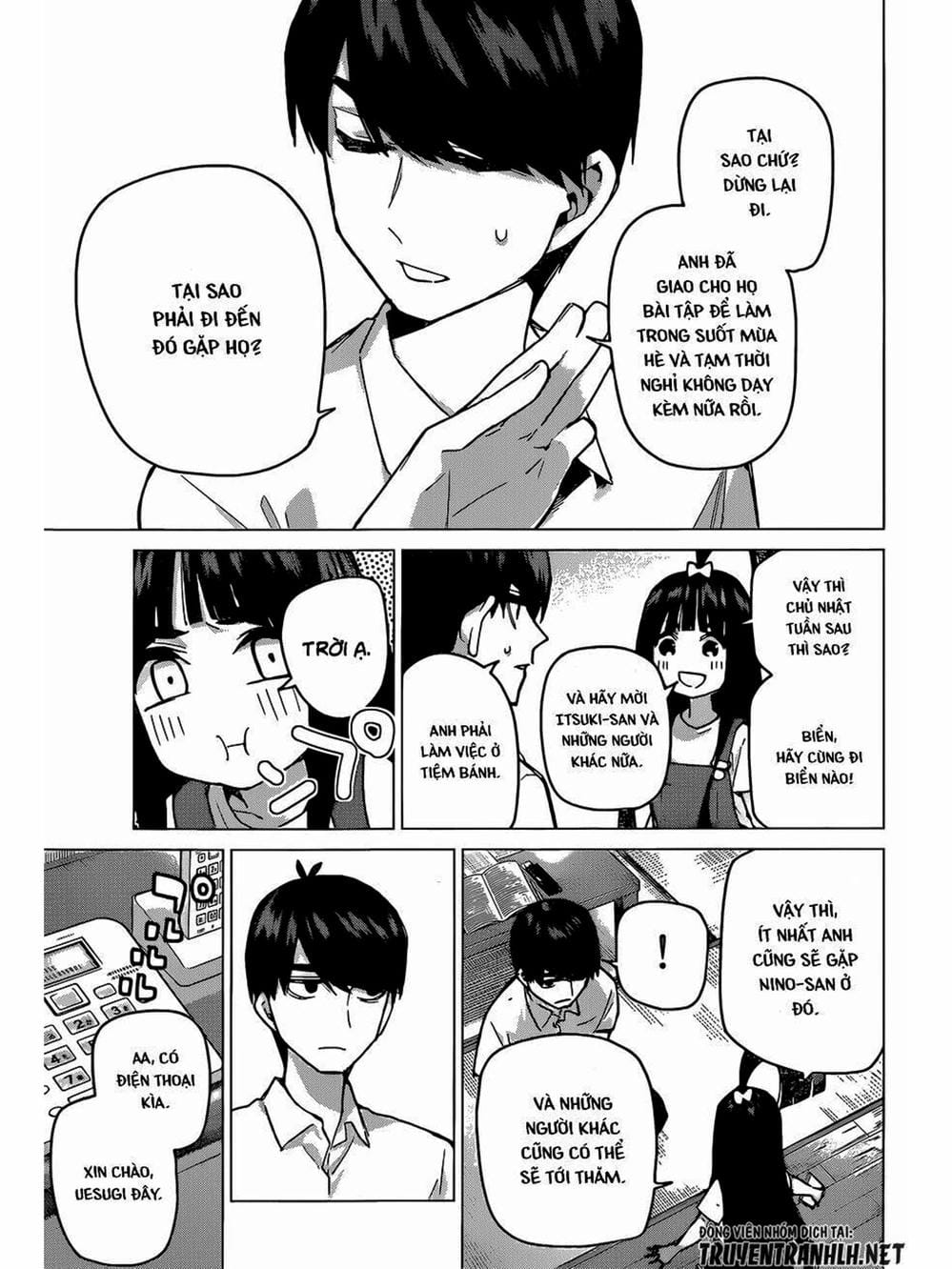 Truyện Tranh Nhà Có 5 Nàng Dâu - Gotoubun No Hanayome trang 6