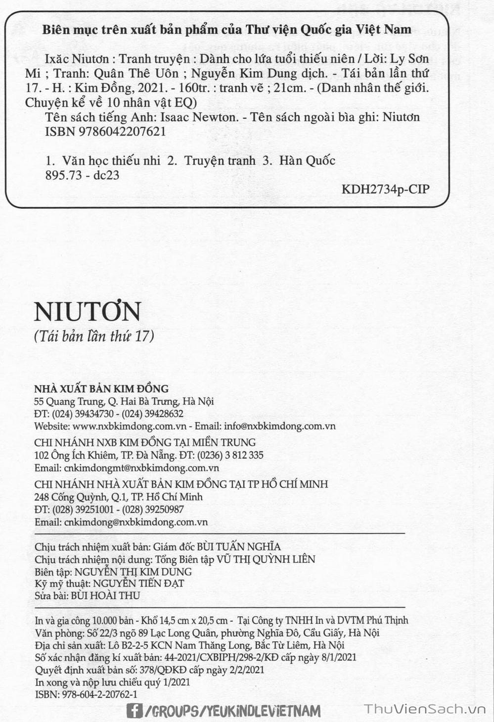 Truyện Tranh Danh Nhân Thế Giới - Niuton trang 2