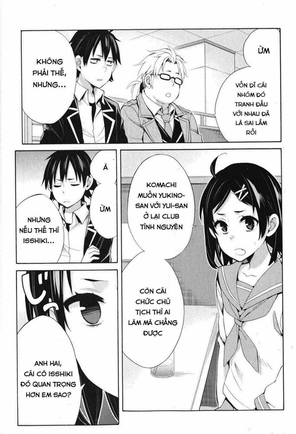 Truyện Tranh Chuyện Tình Thanh Xuân Bi Hài Của Tôi Quả Nhiên Là Sai Lầm - Oregairu trang 6