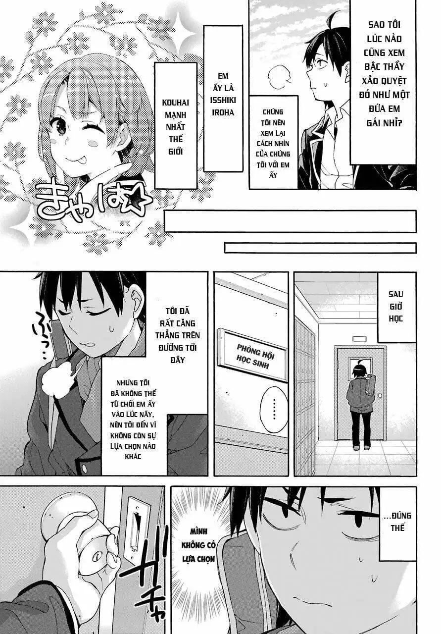 Truyện Tranh Chuyện Tình Thanh Xuân Bi Hài Của Tôi Quả Nhiên Là Sai Lầm - Oregairu trang 6