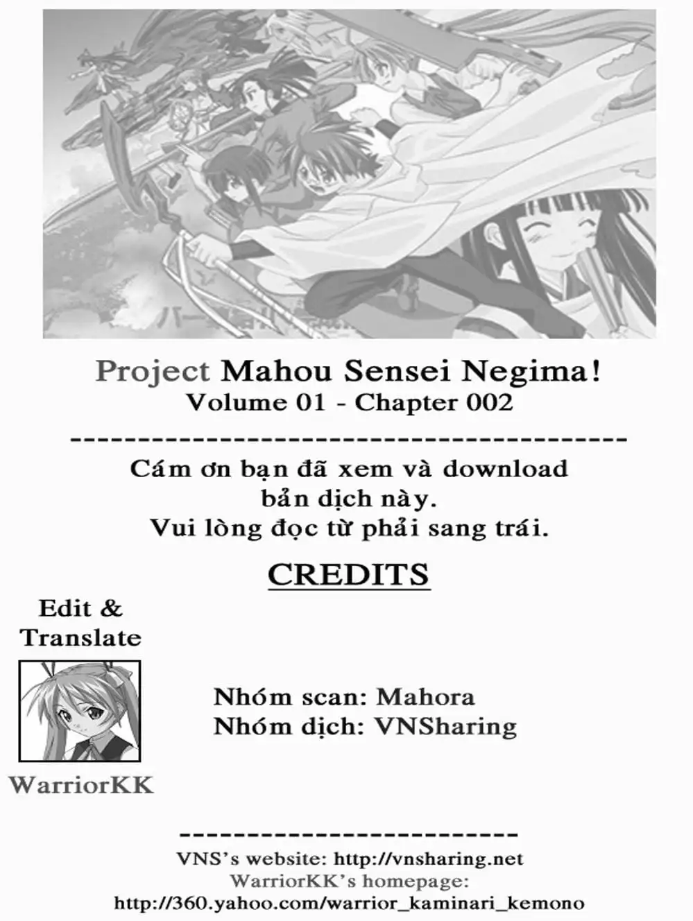 Truyện Tranh Pháp Sư Tí Hon Negima - Mahou Sensei Negima! trang 10