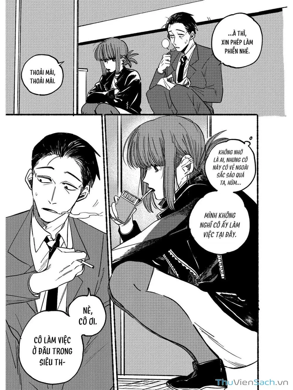 Truyện Tranh Tại Phía Sau Siêu Thị Cùng Em Hút Thuốc - Suupaa No Ura Yani Suu Hanashi trang 4