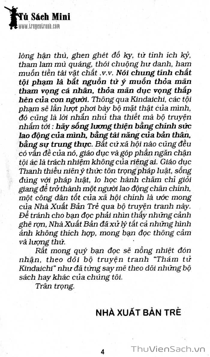 Truyện Tranh Thám Tử Kindaichi trang 4