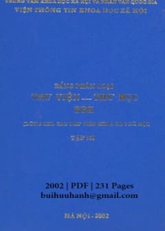 Bảng Phân Loại Thư Viện-Thư Mục BBK Tập 3